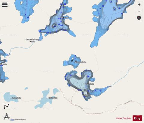 Glimmer depth contour Map - i-Boating App - Streets