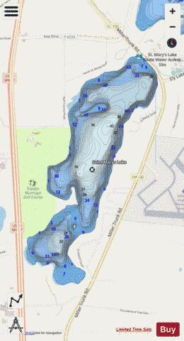 St. Mary's depth contour Map - i-Boating App - Streets