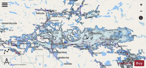 Namakan depth contour Map - i-Boating App - Streets