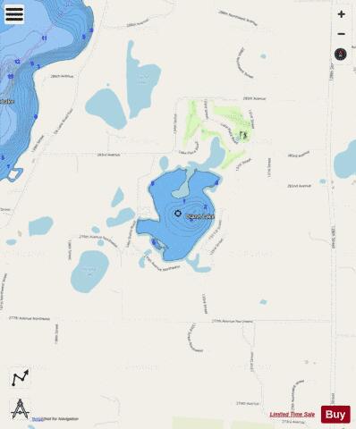 Diann depth contour Map - i-Boating App - Streets