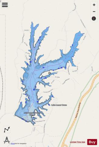 Lamar Bruce depth contour Map - i-Boating App - Streets