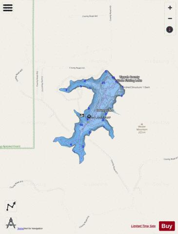 Tippah County Lake depth contour Map - i-Boating App - Streets