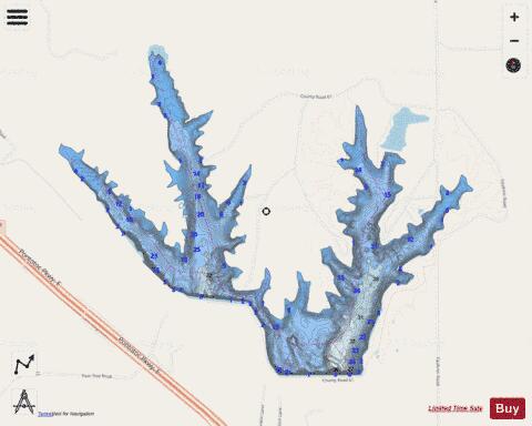 Trace State Park depth contour Map - i-Boating App - Streets