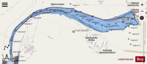 Yellowtail Afterbay Reservoir depth contour Map - i-Boating App - Streets