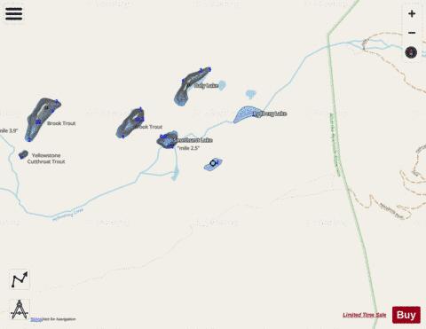 Hellroaring Lake #13 depth contour Map - i-Boating App - Streets