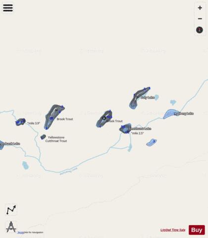 Hellroaring Lake #9 depth contour Map - i-Boating App - Streets