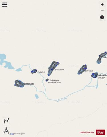 Crescent Lake (Hellroaring Lake #8) depth contour Map - i-Boating App - Streets