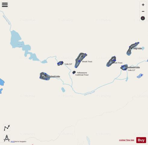 Hellroaring Lake #6 depth contour Map - i-Boating App - Streets