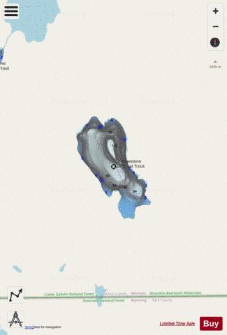 Albino Lake depth contour Map - i-Boating App - Streets