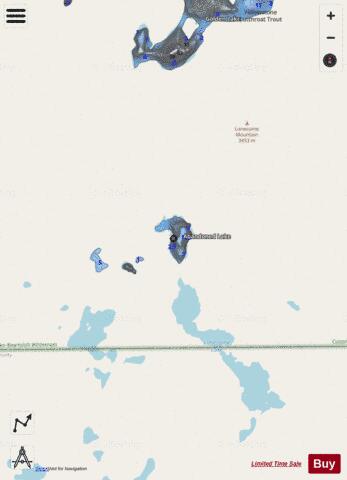 Abandoned Lake depth contour Map - i-Boating App - Streets