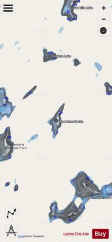 Cloverleaf Lakes depth contour Map - i-Boating App - Streets
