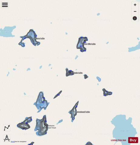 Triskele Lake depth contour Map - i-Boating App - Streets