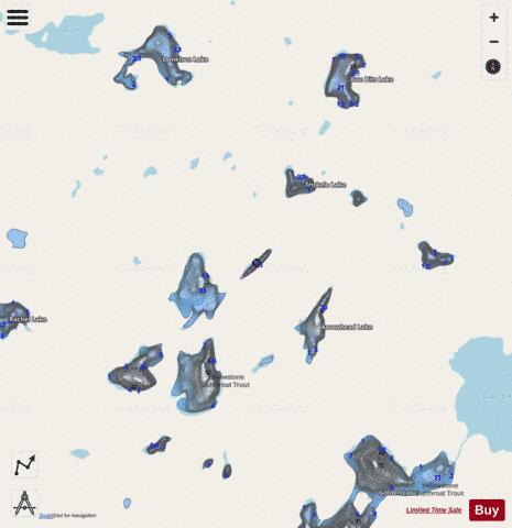 Cloverleaf Lake #217 depth contour Map - i-Boating App - Streets