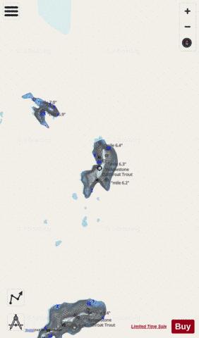 Varve Lake (Forsaken Lake) depth contour Map - i-Boating App - Streets