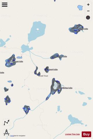 Heart Lake depth contour Map - i-Boating App - Streets