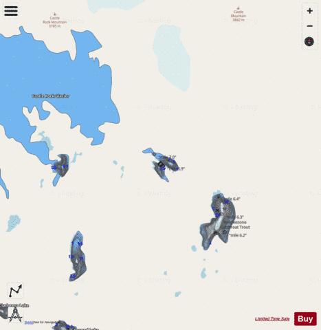 Navajo Tarn depth contour Map - i-Boating App - Streets