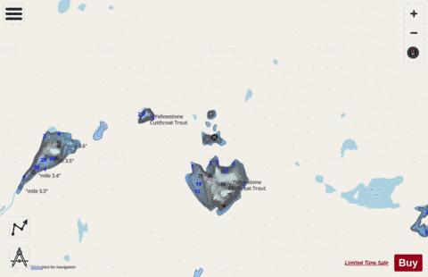 Pleiades Lakes depth contour Map - i-Boating App - Streets