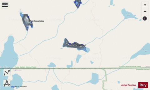 Thiel Lake depth contour Map - i-Boating App - Streets