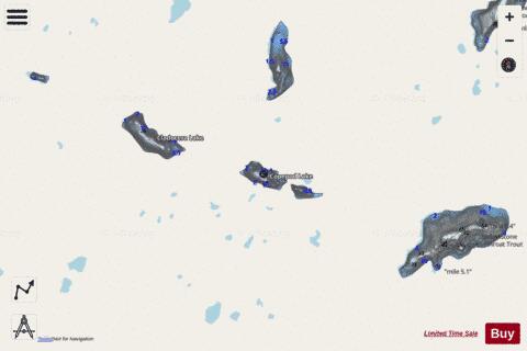 Copepod Lake depth contour Map - i-Boating App - Streets