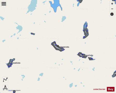 Cladocera Lake depth contour Map - i-Boating App - Streets