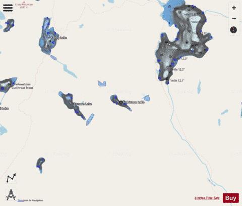 Midnight Lake (Red Storm Lake) depth contour Map - i-Boating App - Streets