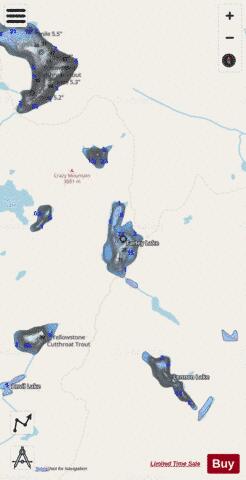 Farley Lake depth contour Map - i-Boating App - Streets
