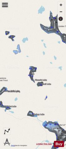 Planaria Lake depth contour Map - i-Boating App - Streets
