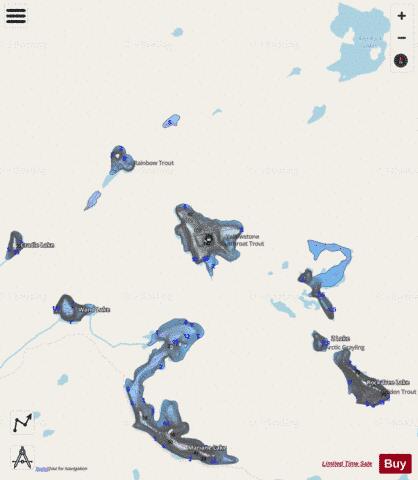Lake Of The Winds depth contour Map - i-Boating App - Streets