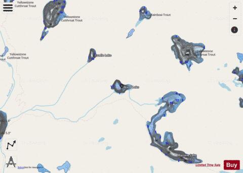 Wand Lake (Amphitheater Lake) depth contour Map - i-Boating App - Streets
