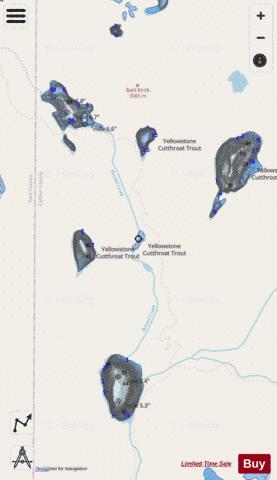 Leo Lake depth contour Map - i-Boating App - Streets