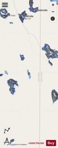 Unnamed Lake depth contour Map - i-Boating App - Streets