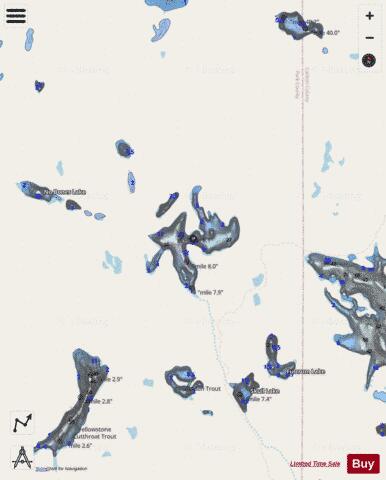 Fizzle Lake (Windy Lake/Dead Horse Lake) depth contour Map - i-Boating App - Streets