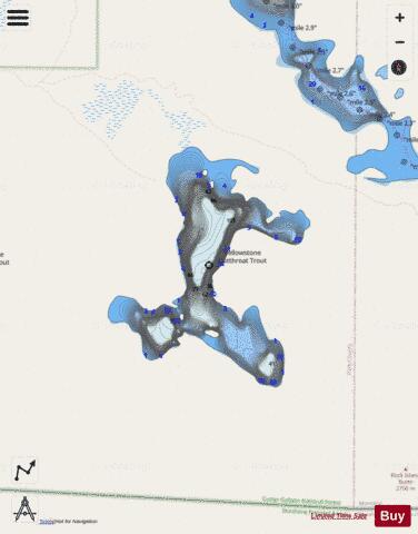Rock Island Lake depth contour Map - i-Boating App - Streets