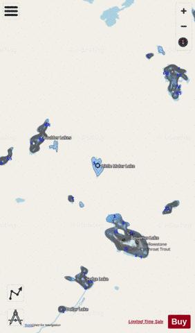 Little Molar Lake depth contour Map - i-Boating App - Streets