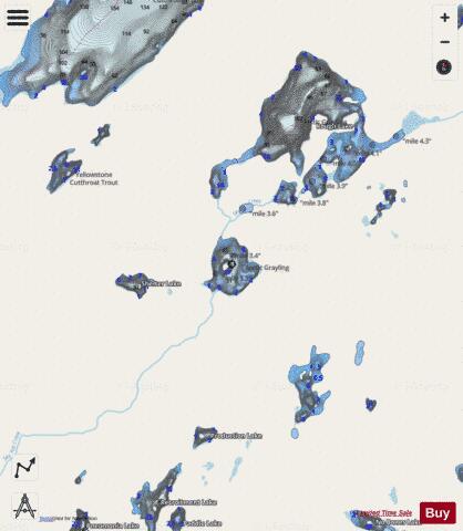 Lone Elk Lake depth contour Map - i-Boating App - Streets