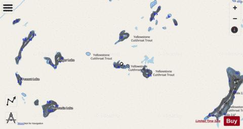 Weasel Lake depth contour Map - i-Boating App - Streets
