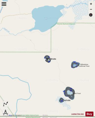 Lillis Lake depth contour Map - i-Boating App - Streets