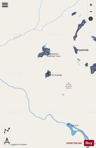Little Washtub Lake (Washtub Lake) depth contour Map - i-Boating App - Streets