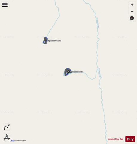 Woodbine Lake depth contour Map - i-Boating App - Streets