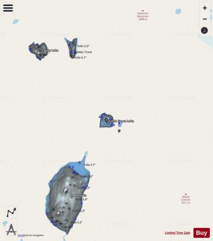 Little Goose Lake depth contour Map - i-Boating App - Streets