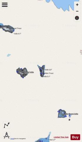 Incisor Lake depth contour Map - i-Boating App - Streets