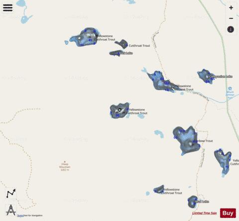 Ovis Lake depth contour Map - i-Boating App - Streets