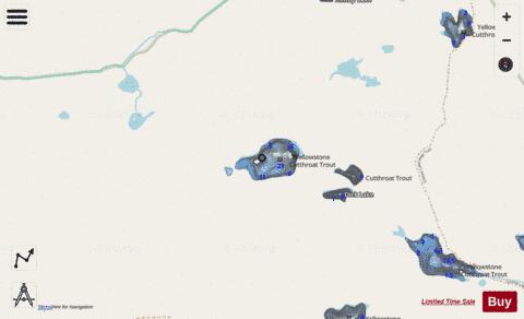 Huckleberry Lake depth contour Map - i-Boating App - Streets