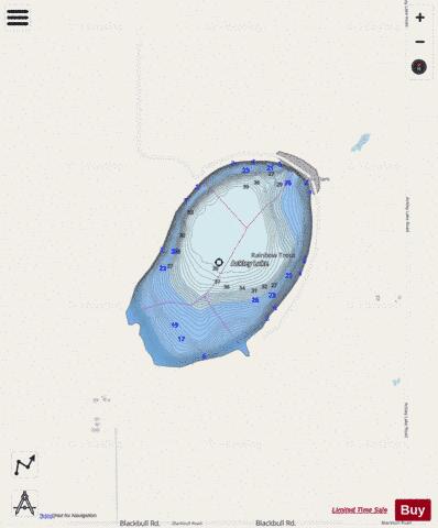 Ackley Lake depth contour Map - i-Boating App - Streets