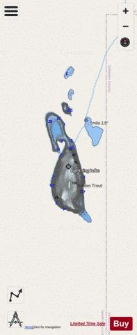 Lightning Lake depth contour Map - i-Boating App - Streets