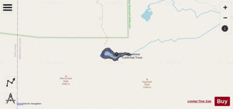 Blue Lake depth contour Map - i-Boating App - Streets