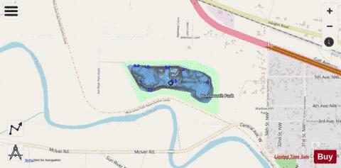 Wadsworth Lake depth contour Map - i-Boating App - Streets