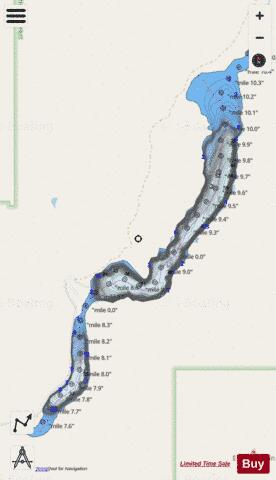 Elk Lake depth contour Map - i-Boating App - Streets