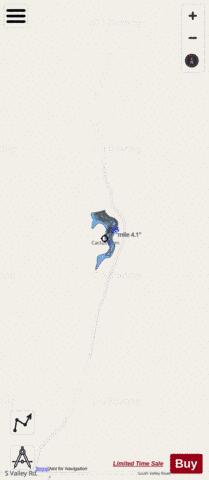 Lower Peet Creek Pond depth contour Map - i-Boating App - Streets