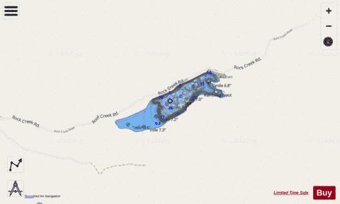 Brownes Lake depth contour Map - i-Boating App - Streets